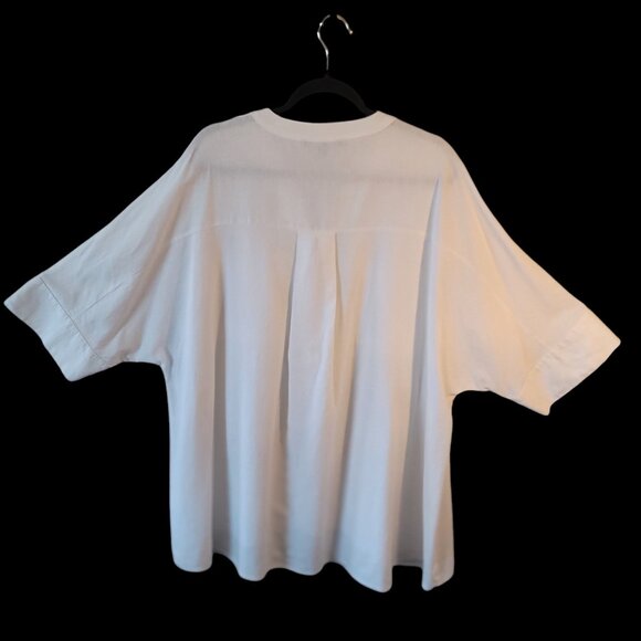 Marc New York, Top, 1X, Cream/Off-White, Tunic, Lightly Used, Linen Blend - Picture 3 of 10